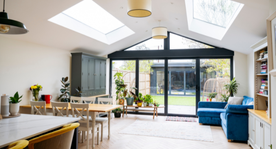 Electrical wiring in an extension