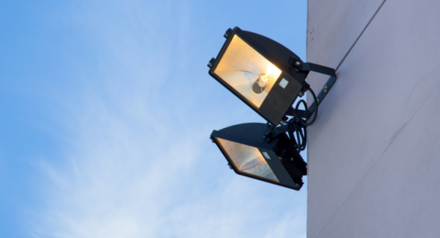 Security lighting installer